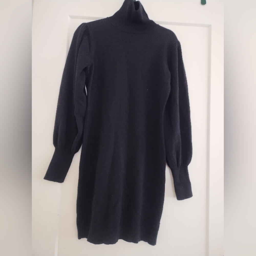 Elegant Black Women's Sweater Dress Brand New August Sky Nordstrom Size large